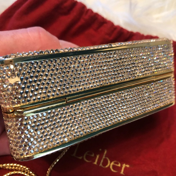 🌾 Judith Leiber Gold Crystal Miniudiere - Picture 4 of 7